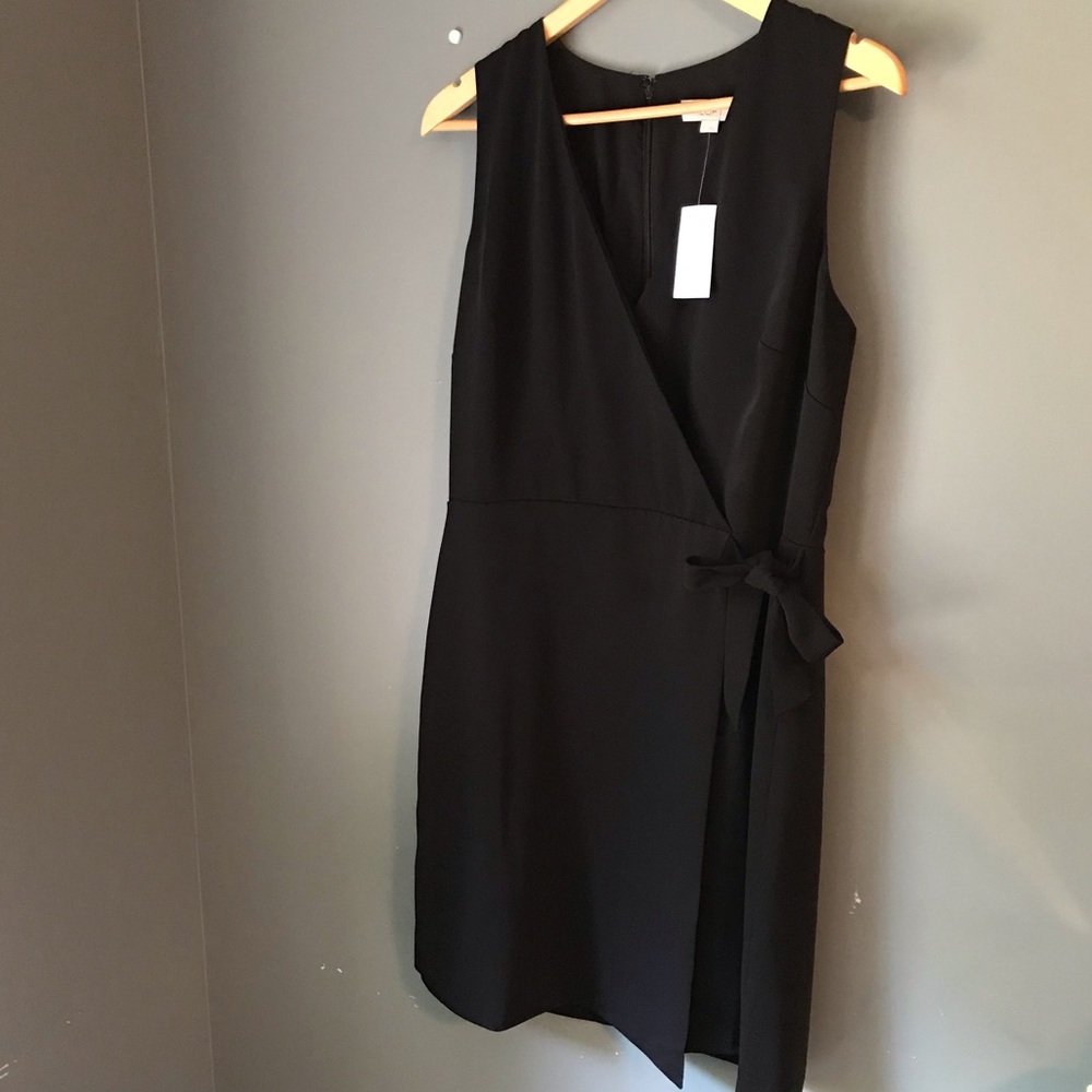 NWT Ann Taylor black wrap dress
